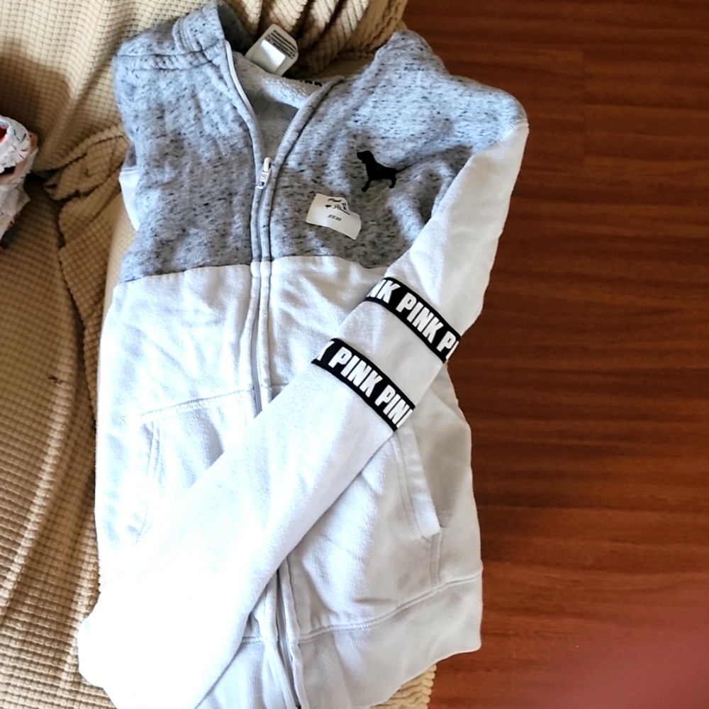 Pink zip up hoodie